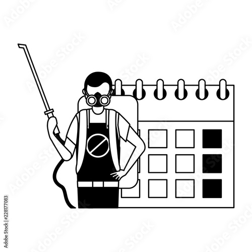 exterminator man calendar labor day