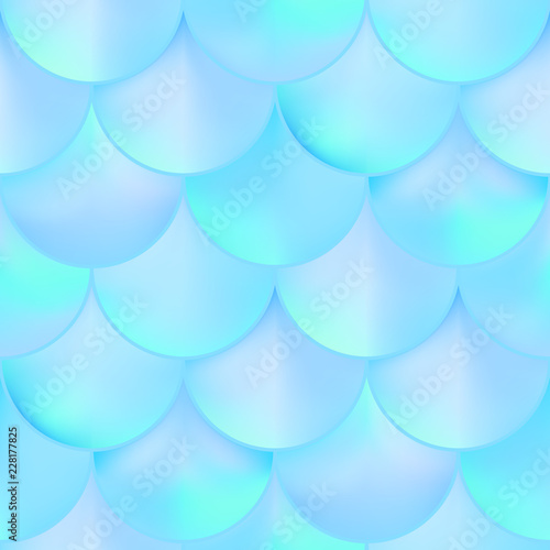 Seamless mermaid skin pattern - holographic fish skin background