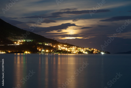 Omis city view near the mountain in Croatia at evening. © M-Production