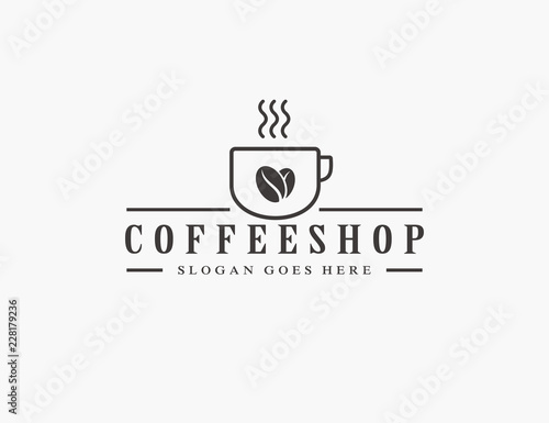 Coffee, coffee shop logo template
