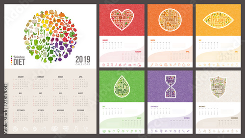 Rainbow diet calendar 2019
