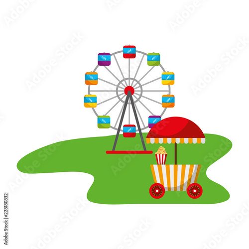 ferris wheel food booth carnival fun fair