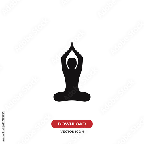 Buddhist yoga pose vector icon