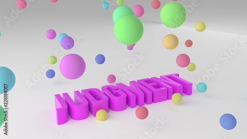 Judgment  business conceptual colorful 3D rendered words. Illustration  alphabet  artwork   graphic.