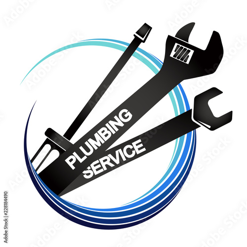Plumbing service tool symbol for business