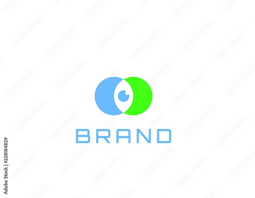 Eye software watch logo design - illustration Eye software watch logo design - illustration