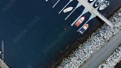 Port in Gryllefjord, a fishing village and also the administrative centre of Torsken Municipality in Troms county, Norway. photo