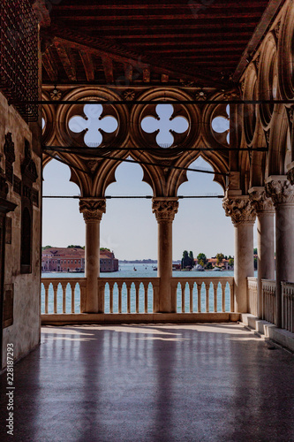Lagoon viewed from Doge's Palace, in Venice, Italy