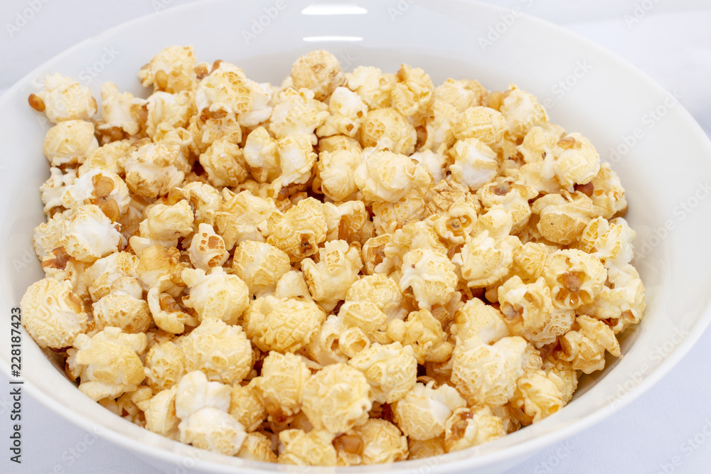 Bowl of sweet popcorn Bowl of sweet popcorn