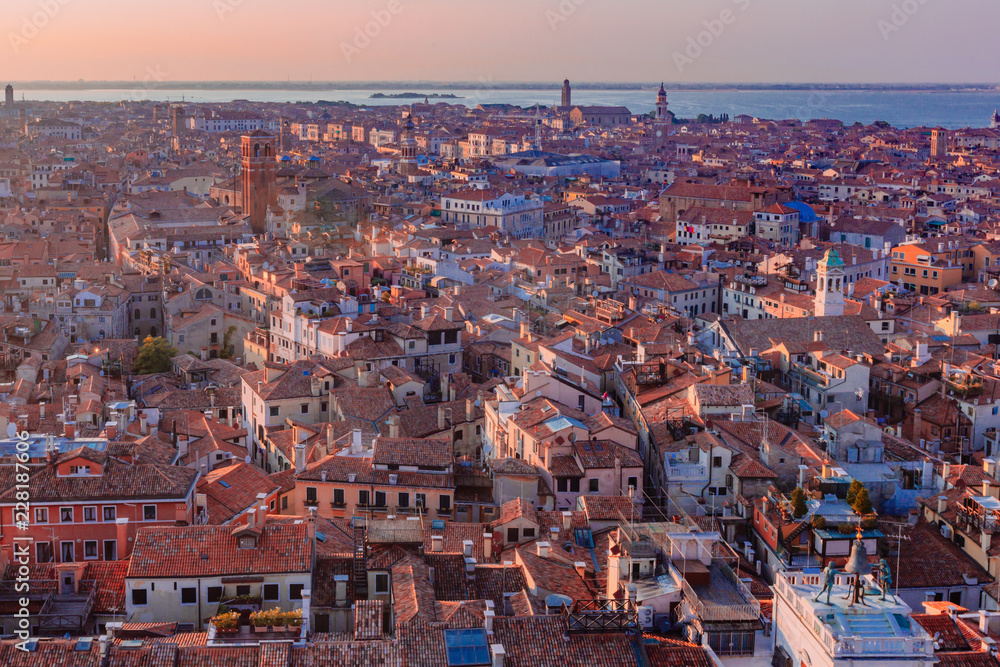 Panorama of Venice at Sunset