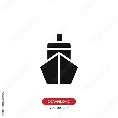 Ship front vector icon
