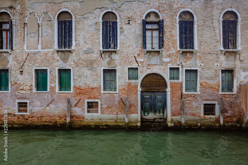 Venetian building over canal in Venice, Italy