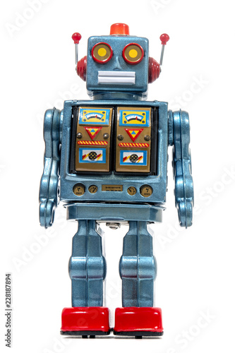 Vintage tin robot toy