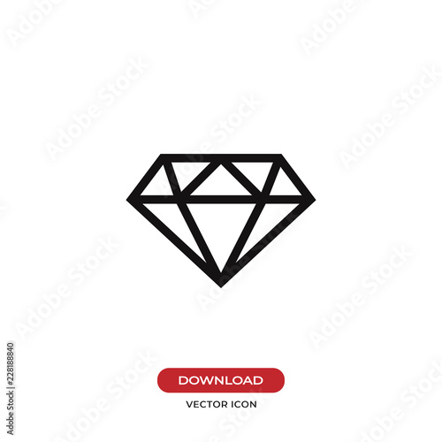 Diamond vector icon