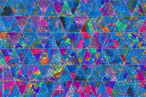 Conceptual background triangle strip for design catalog or texture. Generative  colorful  details   art.
