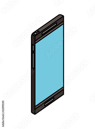 smartphone device digital on white background
