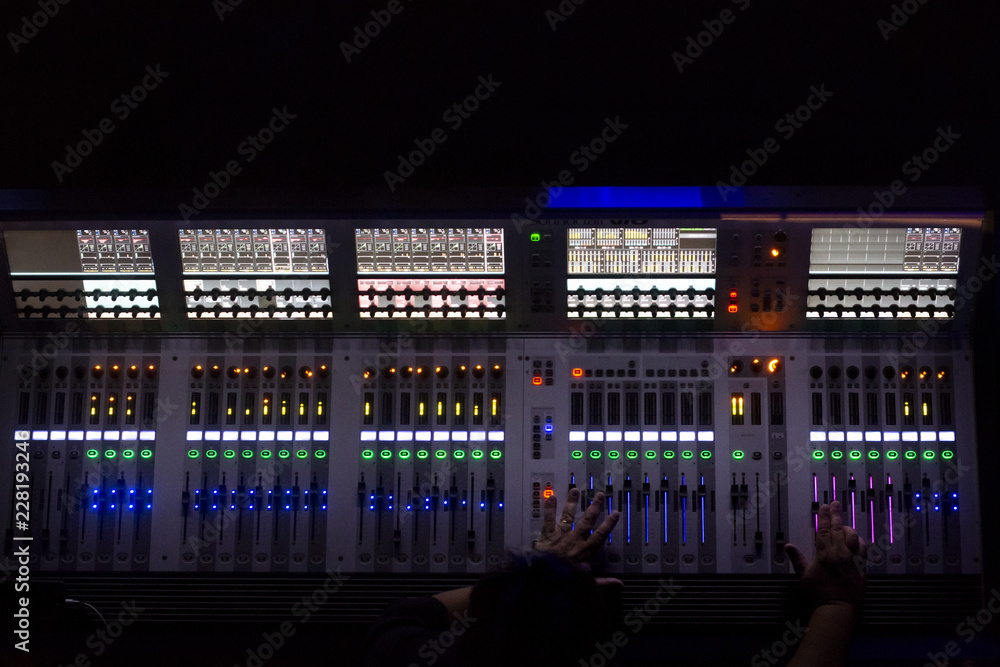 Fototapeta premium Sound tech board mixer