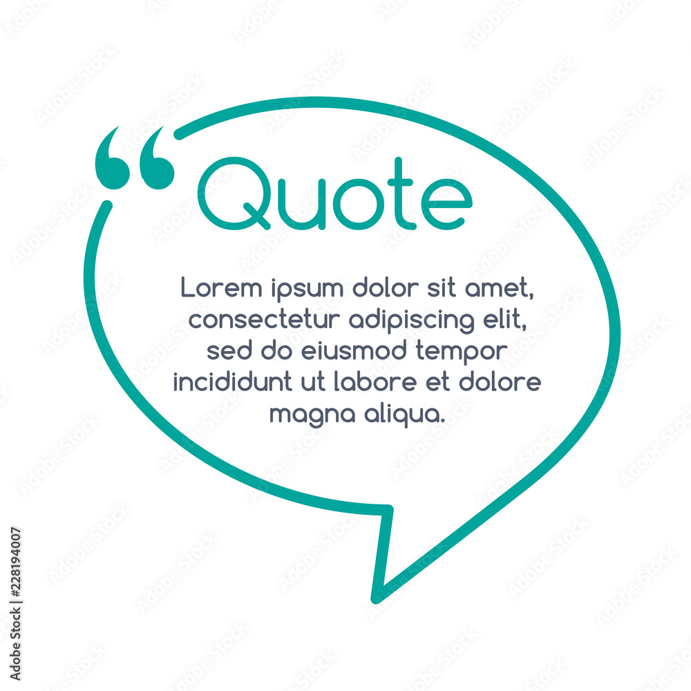 Quote speech bubble, template, text in brackets, citation frame, quote box. vector illustration. Quote speech bubble, template, text in brackets, citation frame, quote box. vector illustration.
