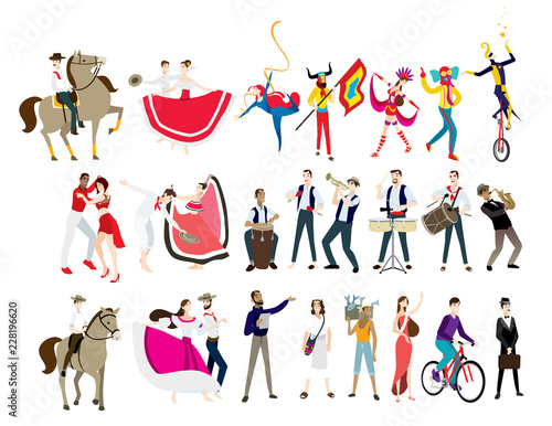 Colombia Dancers and music