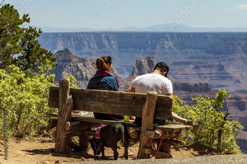 Couple Looking at Grand Canyon North Rim
