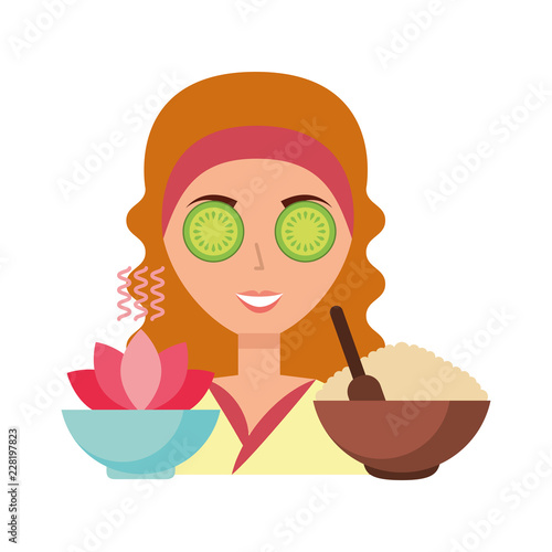woman skin care spa