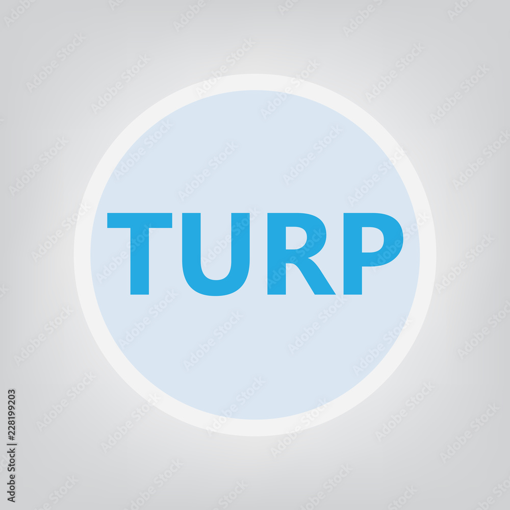 TURP (Transurethral resection of the prostate) acronym- vector illustration TURP (Transurethral resection of the prostate) acronym- vector illustration