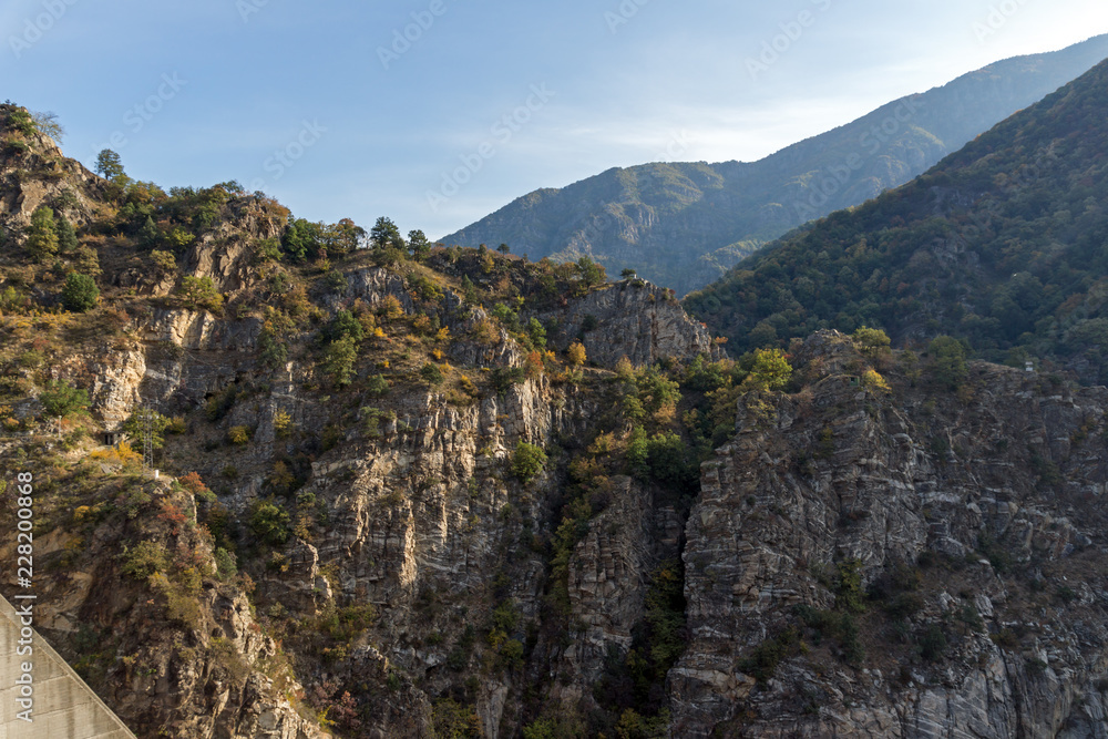 Amazing Autumn ladscape with forest around Krichim Reservoir, Rhodopes Mountain, Bulgaria Amazing Autumn ladscape with forest around Krichim Reservoir, Rhodopes Mountain, Bulgaria
