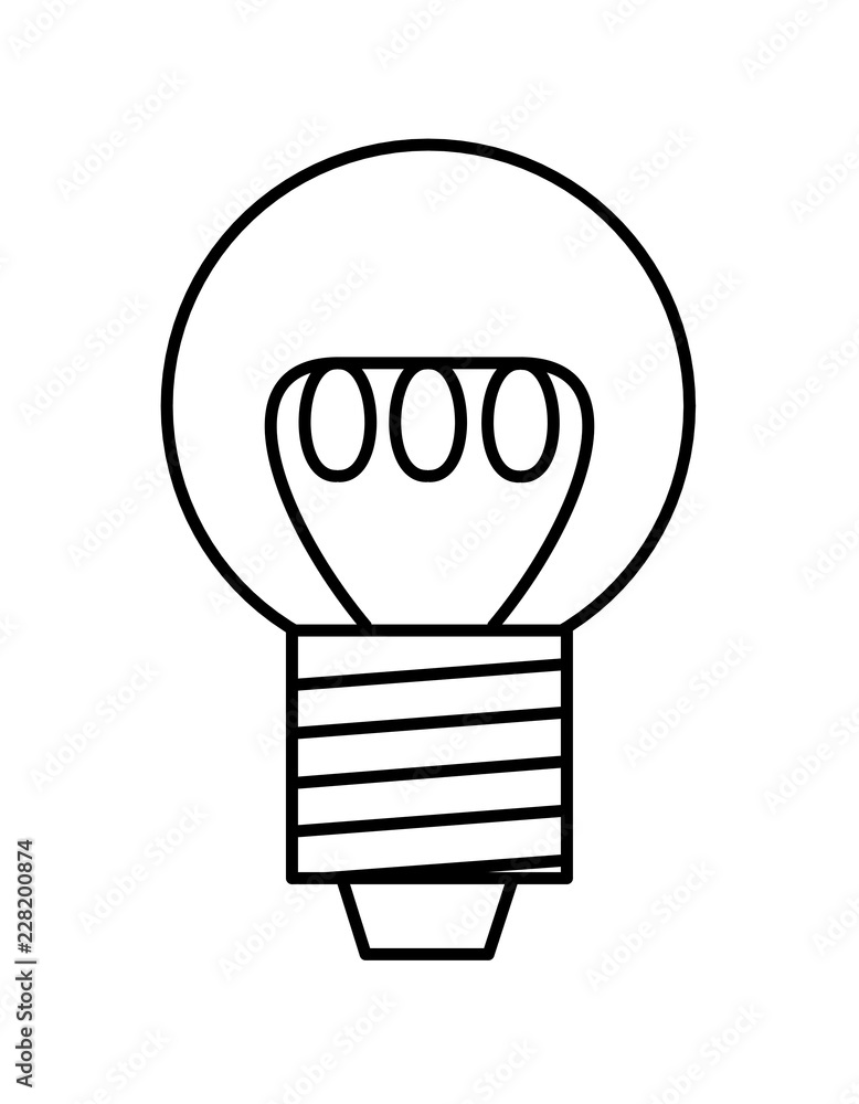 Obraz premium 電球線(線画)線