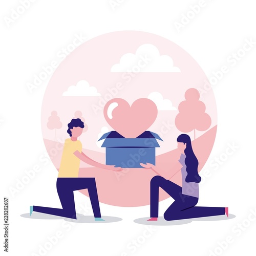 volunteers help work