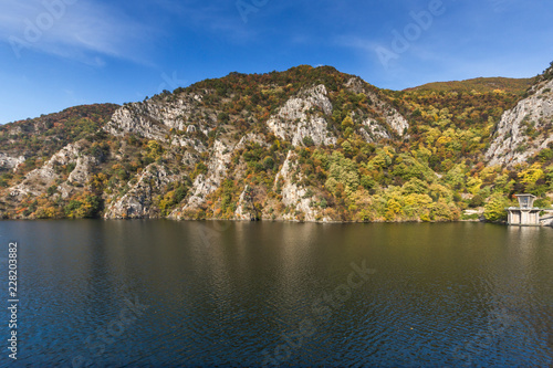 Autumn ladscape from dam of The Krichim Reservoir, Rhodopes Mountain, Plovdiv Region, Bulgaria © Stoyan Haytov