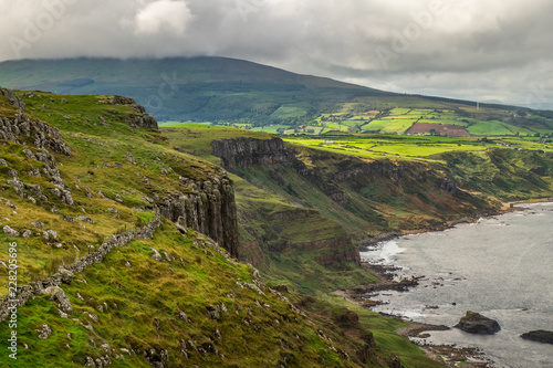 Landscape around Fair head trail in Northern Ireland  United Kingdom