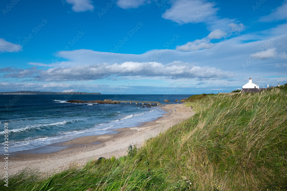 Landscape of Ballycastle beach, Northern Ireland