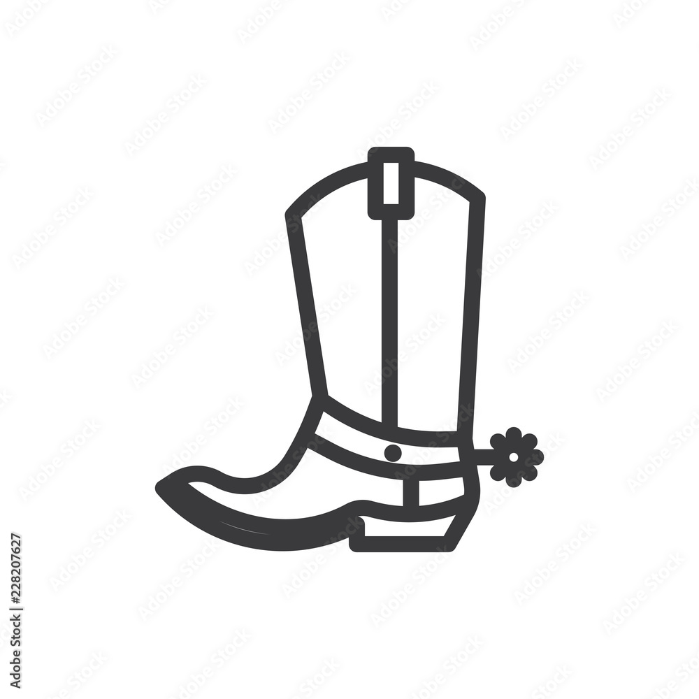 Cowboy boot vector icon Cowboy boot vector icon