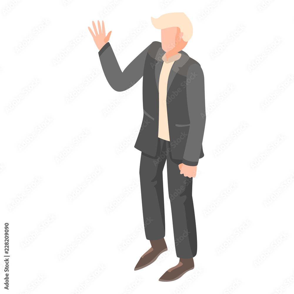 President candidate icon. Isometric of president candidate vector icon for web design isolated on white background President candidate icon. Isometric of president candidate vector icon for web design isolated on white background