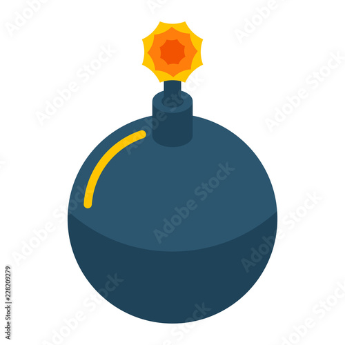 Phishing bomb icon. Isometric of phishing bomb vector icon for web design isolated on white background