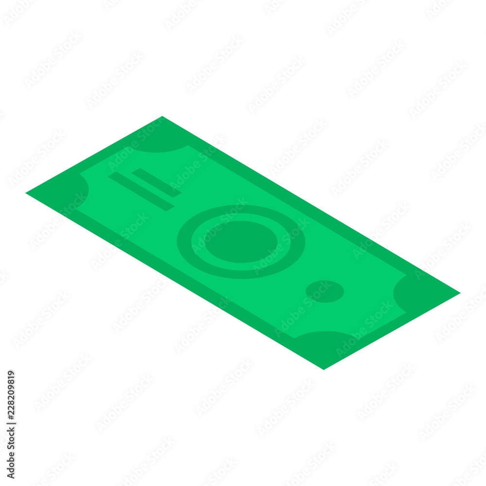 Dollar money icon. Isometric of dollar money vector icon for web design isolated on white background Dollar money icon. Isometric of dollar money vector icon for web design isolated on white background