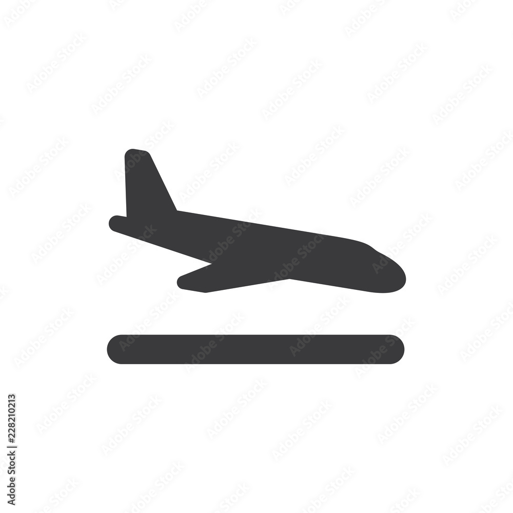 Plane landing vector icon Plane landing vector icon