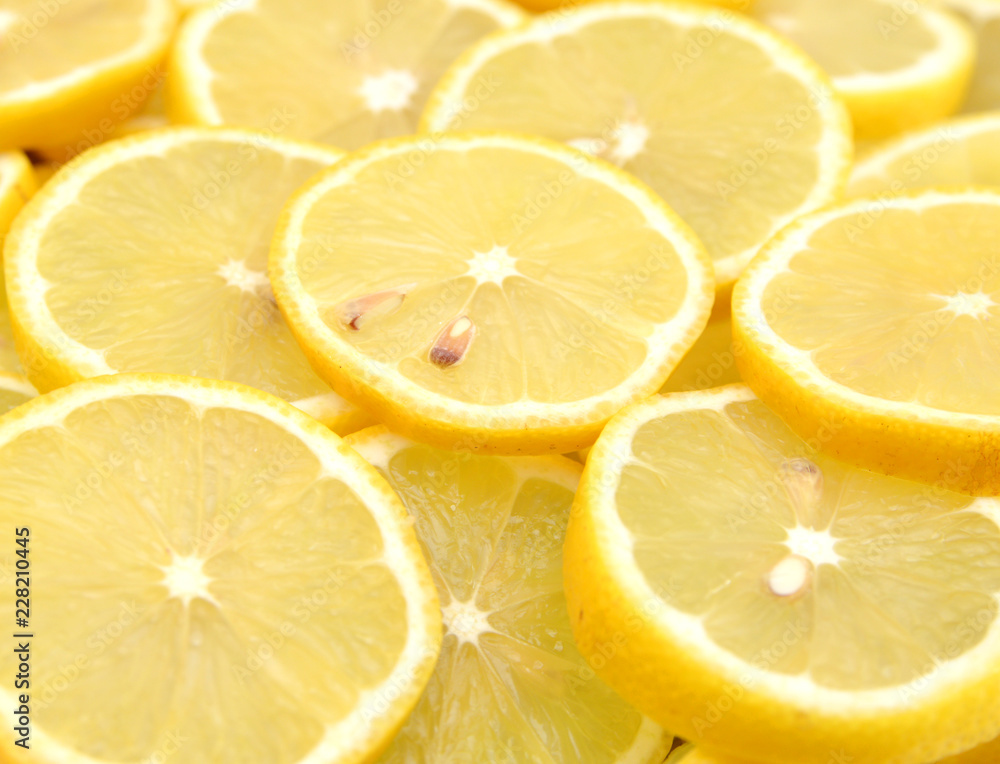 slices of lemon on background slices of lemon on background