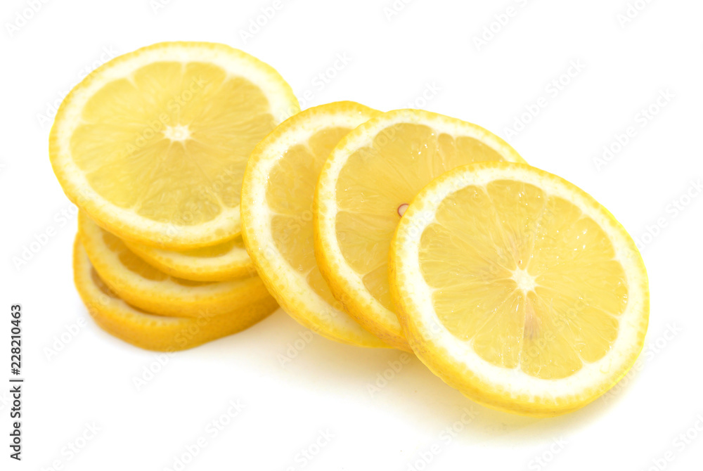 Fresh ripe lemons. Isolated on white background Fresh ripe lemons. Isolated on white background