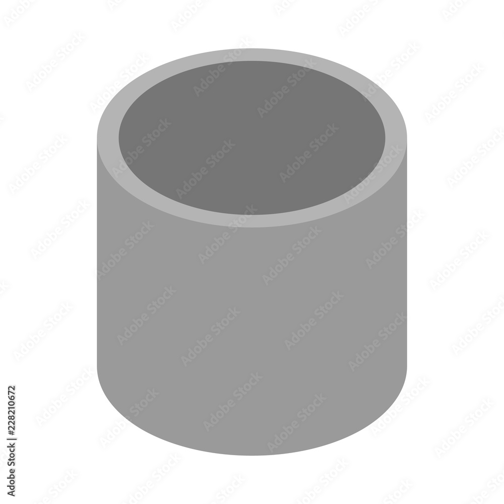 Garbage barrel icon. Isometric of garbage barrel vector icon for web design isolated on white background Garbage barrel icon. Isometric of garbage barrel vector icon for web design isolated on white background