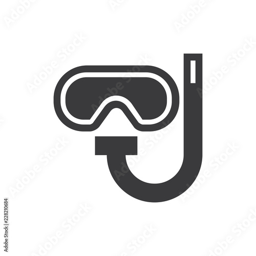 Diving googles vector icon