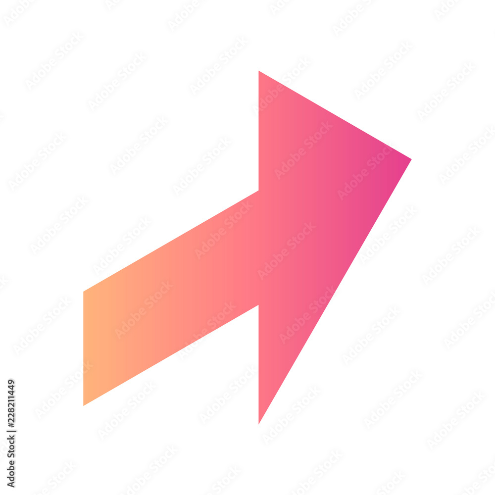 To right arrow icon. Isometric of to right arrow vector icon for web design isolated on white background To right arrow icon. Isometric of to right arrow vector icon for web design isolated on white background