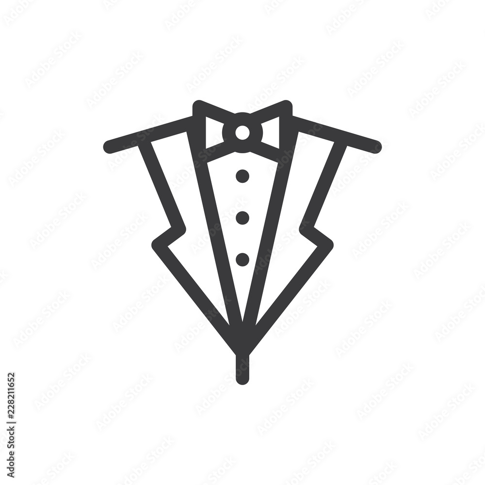 Suit bow tie vector icon Suit bow tie vector icon