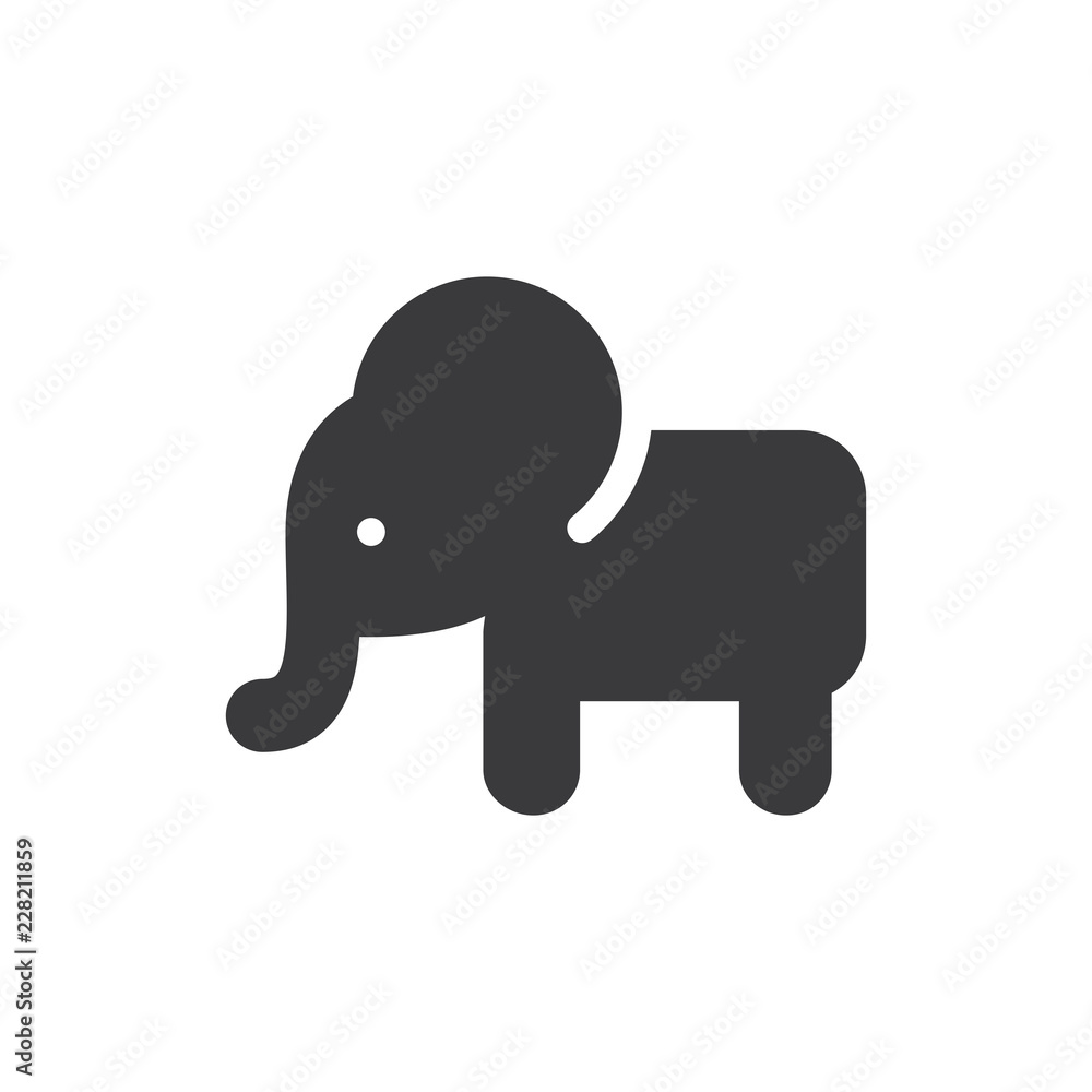 Elephant vector icon Elephant vector icon