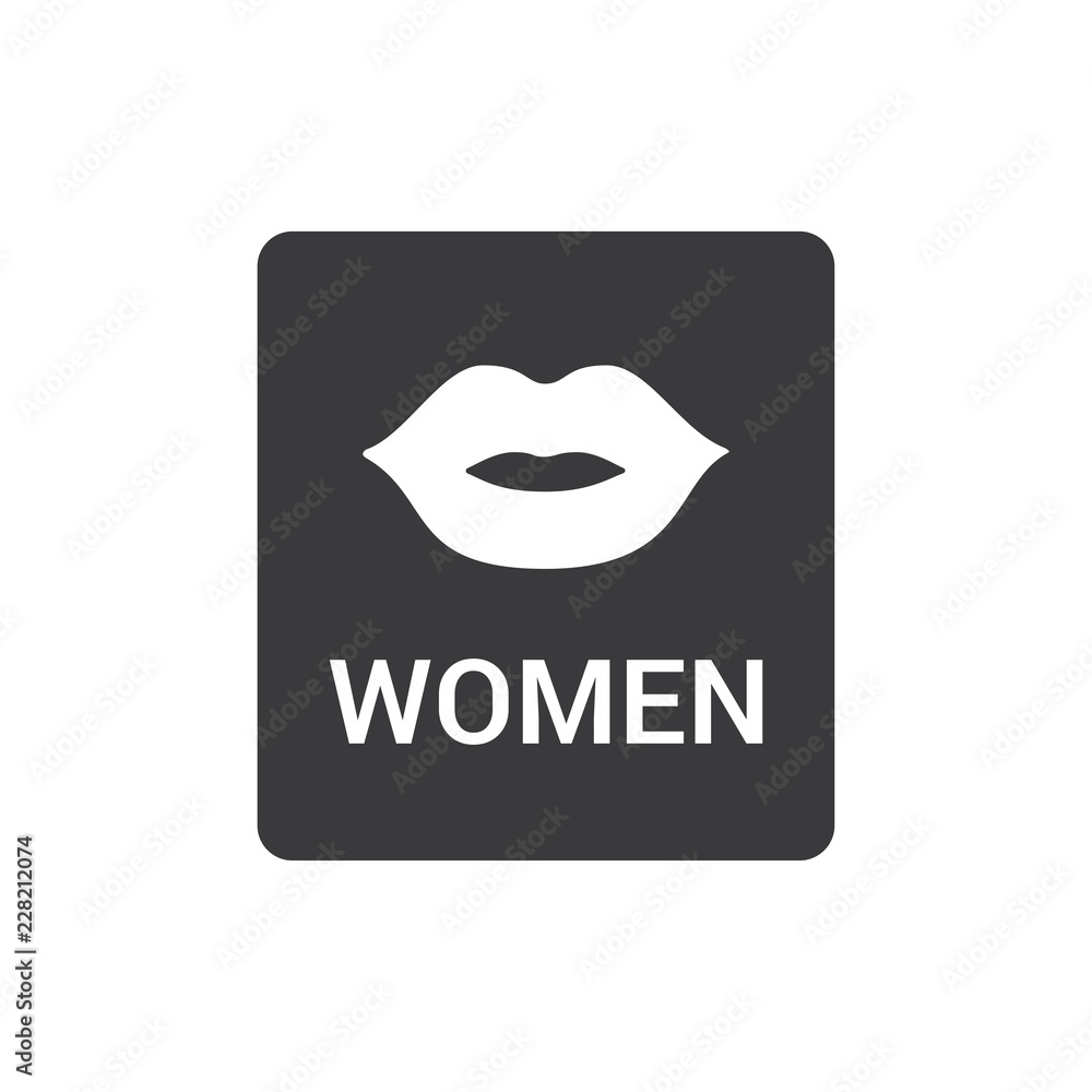 Women toilet vector icon