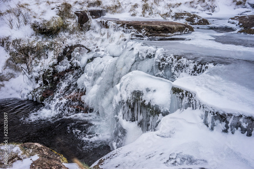 Frozen Waterfall Brecon Beacons