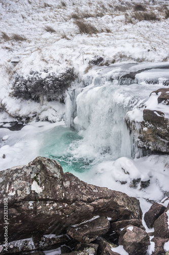 frozen waterfall brecon beacons