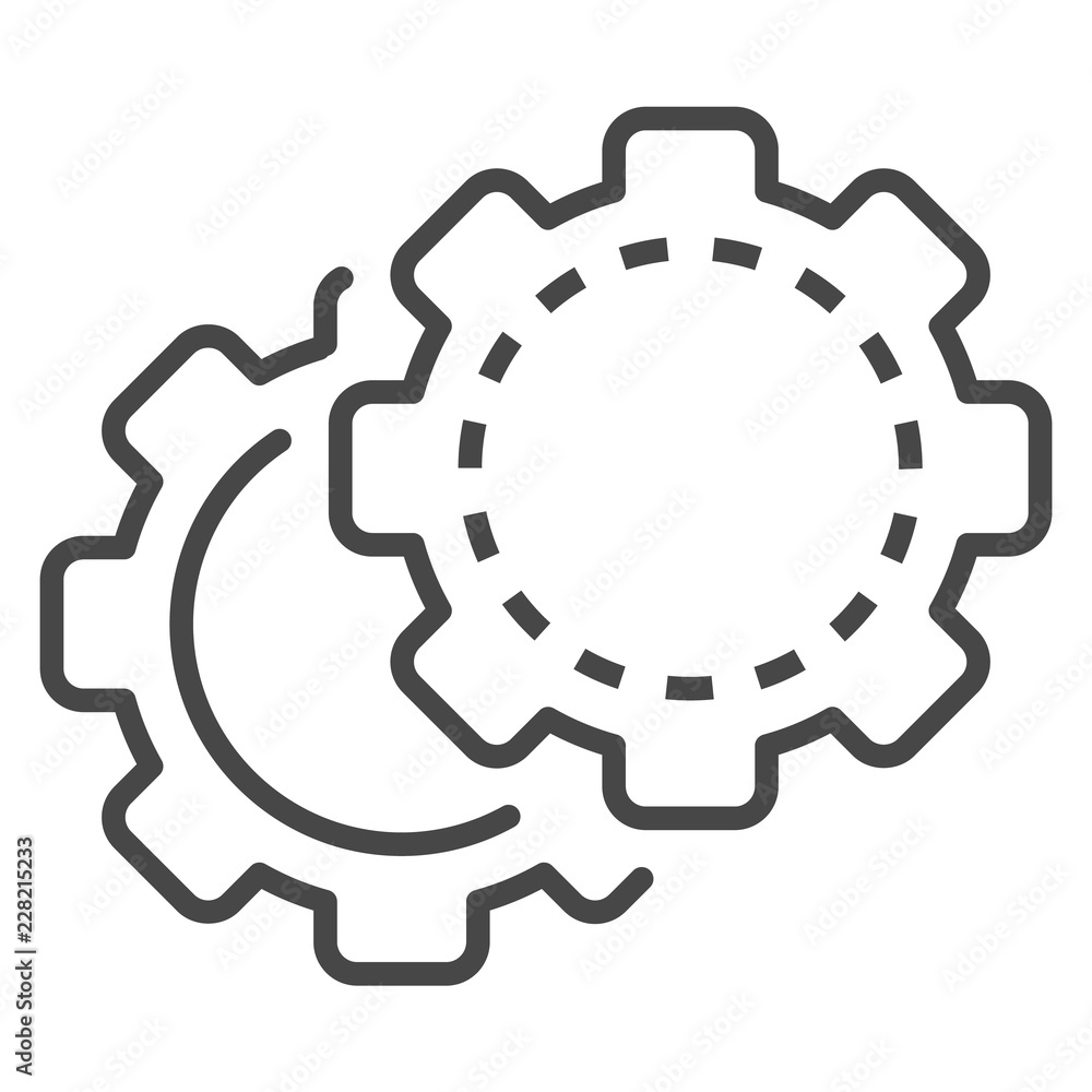 Cog wheel icon. Outline cog wheel vector icon for web design isolated on white background Cog wheel icon. Outline cog wheel vector icon for web design isolated on white background