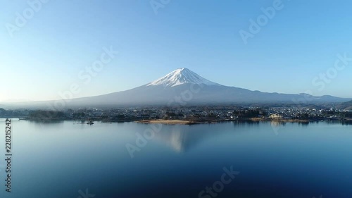 富士山　河口湖　ドローン撮影