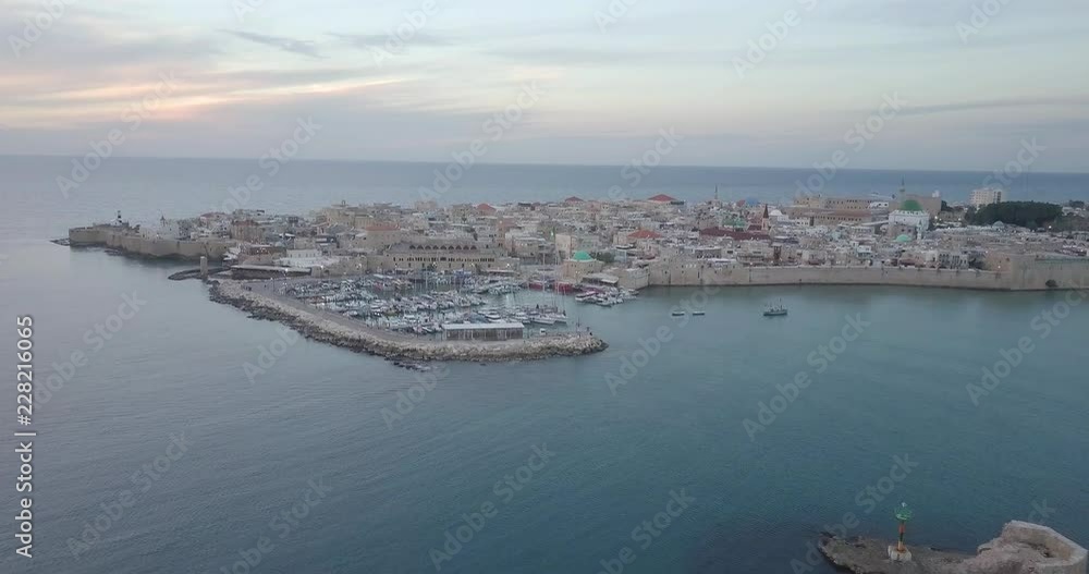 Flying over Acre City
Aerial view over Acre City and sea, Israel
Flying over Acre City
Aerial view over Acre City and sea, Israel